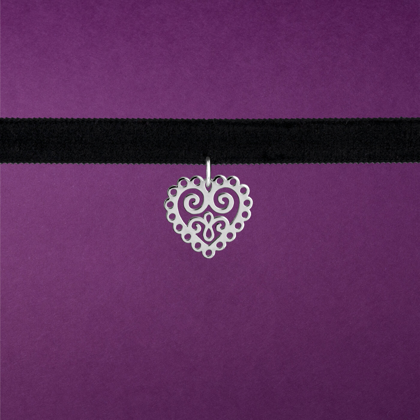Necklace choker FOLK ornament heart