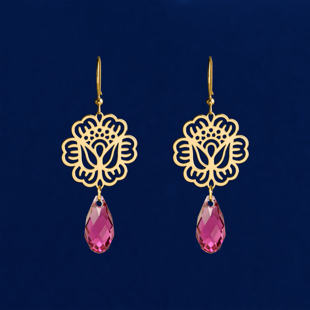 Náušnice mak 1 – Swarovski