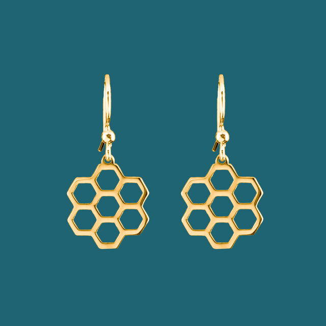 Earrings honeycomb 1