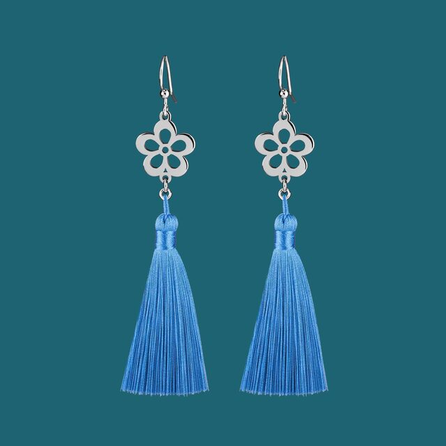 Earrings bee flower – tassels