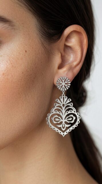 Earrings Trakovice 9 – heart