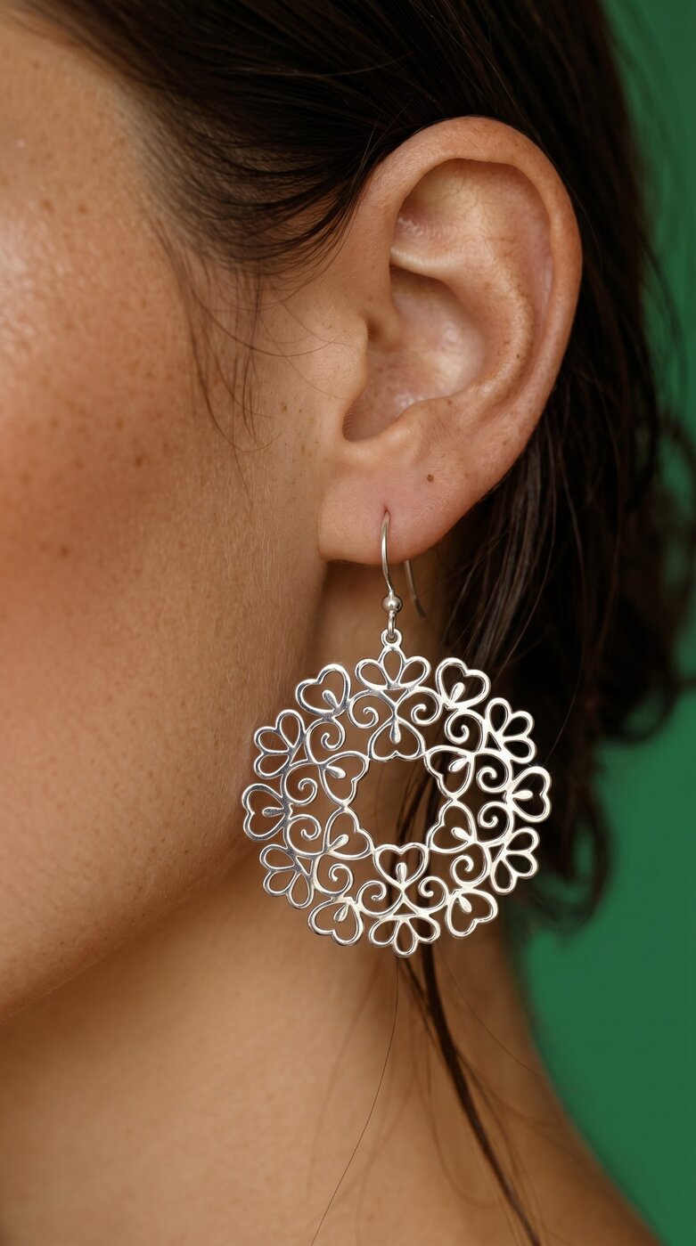 Náušnice čipka – ornament 1