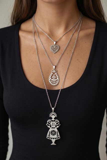 Three-row necklace Nevesta hôľ