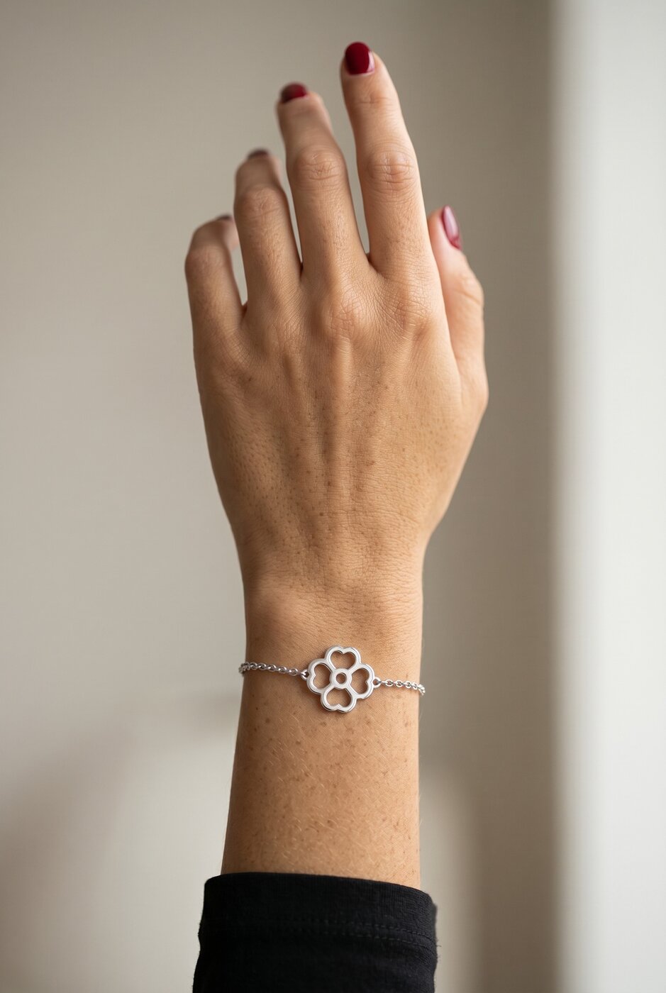 Bracelet folk flower – clove pink