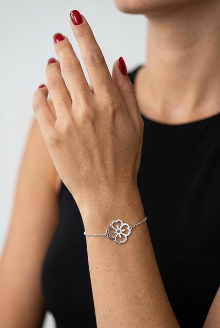 Bracelet folk flower - forget-me-not