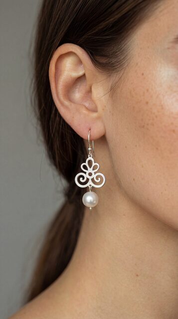 Earrings ornamentalistics – pearl