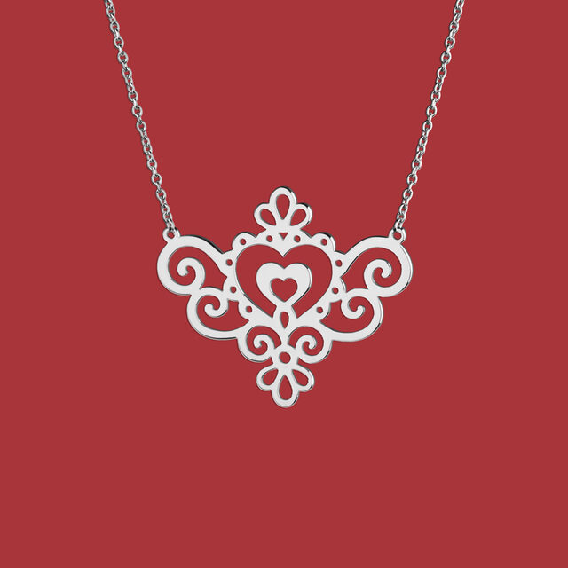 Náhrdelník Ornamentika – srdiečka 2