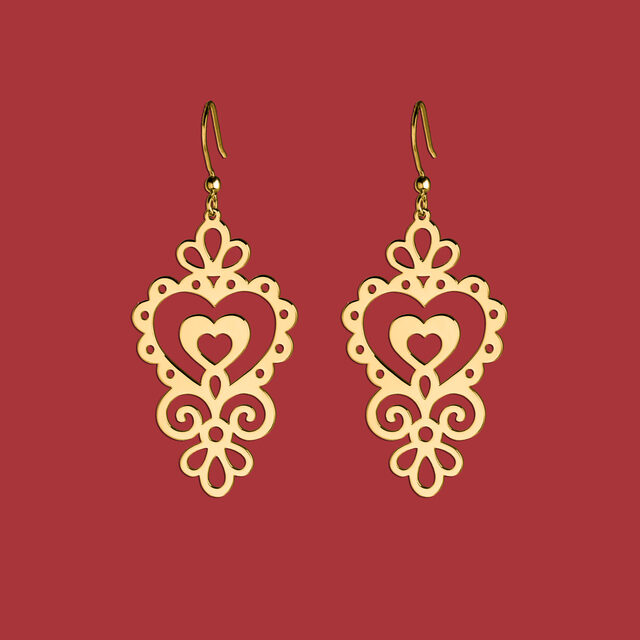 Náušnice Ornamentika – srdiečka 1