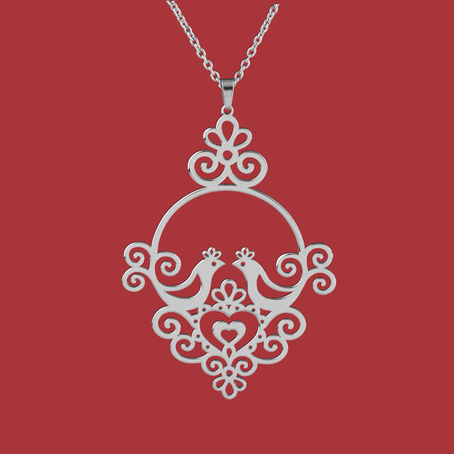 Prívesok Ornamentika – holubice