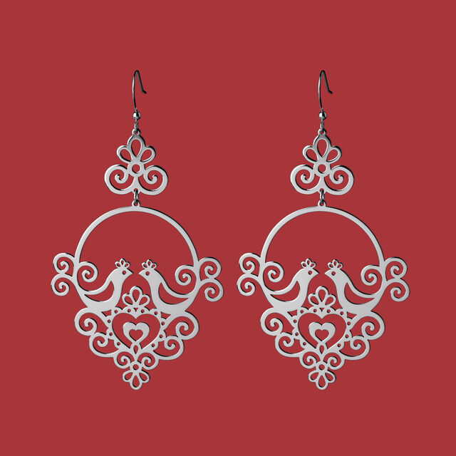 Náušnice Ornamentika – holubice