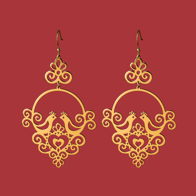 Náušnice Ornamentika – holubice