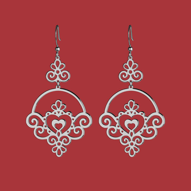Earrings ornamentalistics – hearts 2