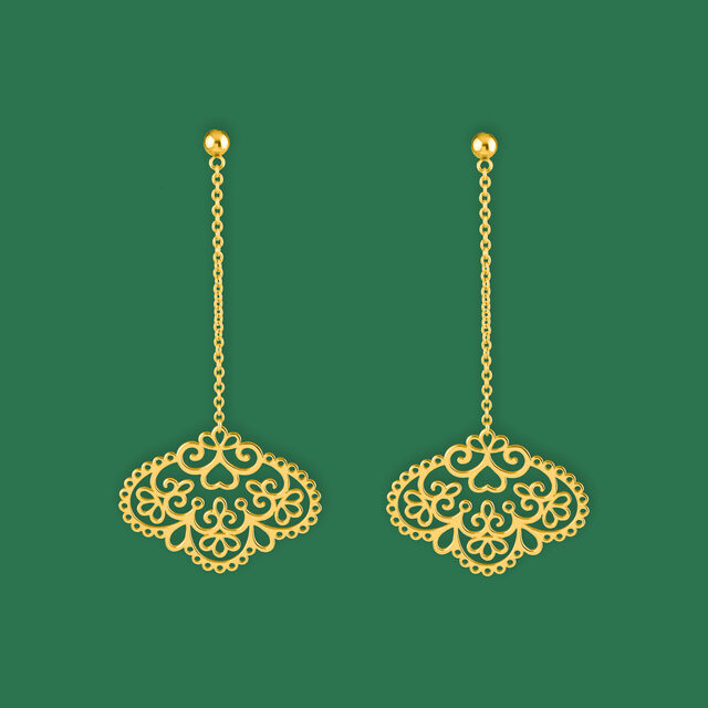 Earrings lace 4 on chain