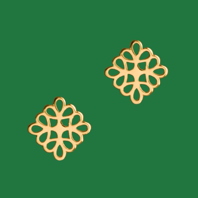 Napichovacie náušnice čipka – ornament 1
