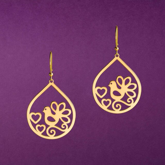 Earrings dove – tear