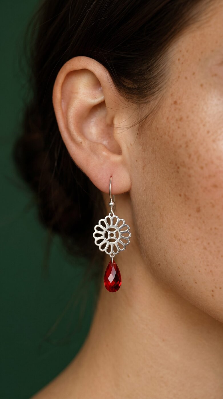 Náušnice cíferská margaréta – Swarovski