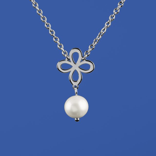 Necklace infinity 1 with pearl