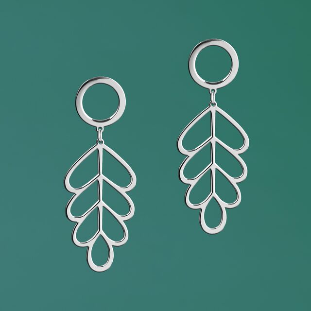 Earrings oak leaf