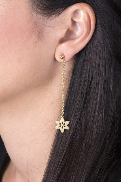 Earrings clematis 6 on chain