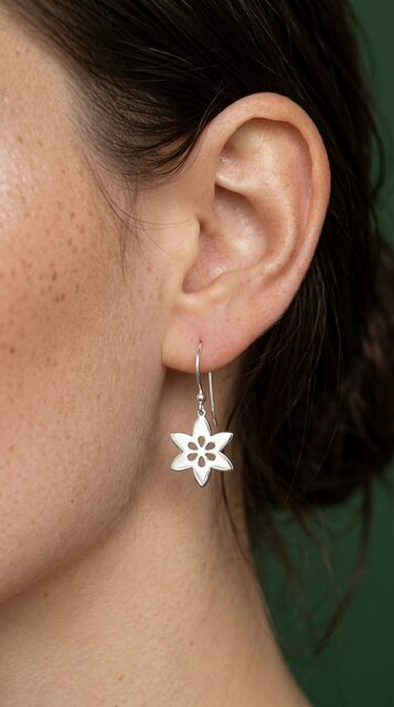 Earrings clematis 6