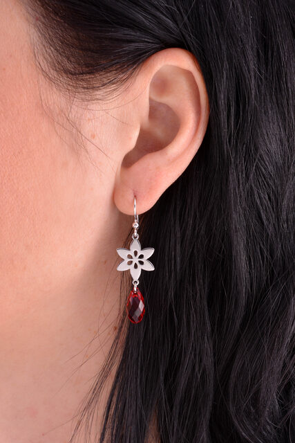 Earrings clematis 6 – swarovski