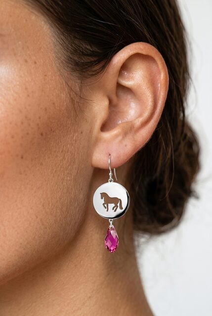Earrings piaffe – mini circle – swarovski