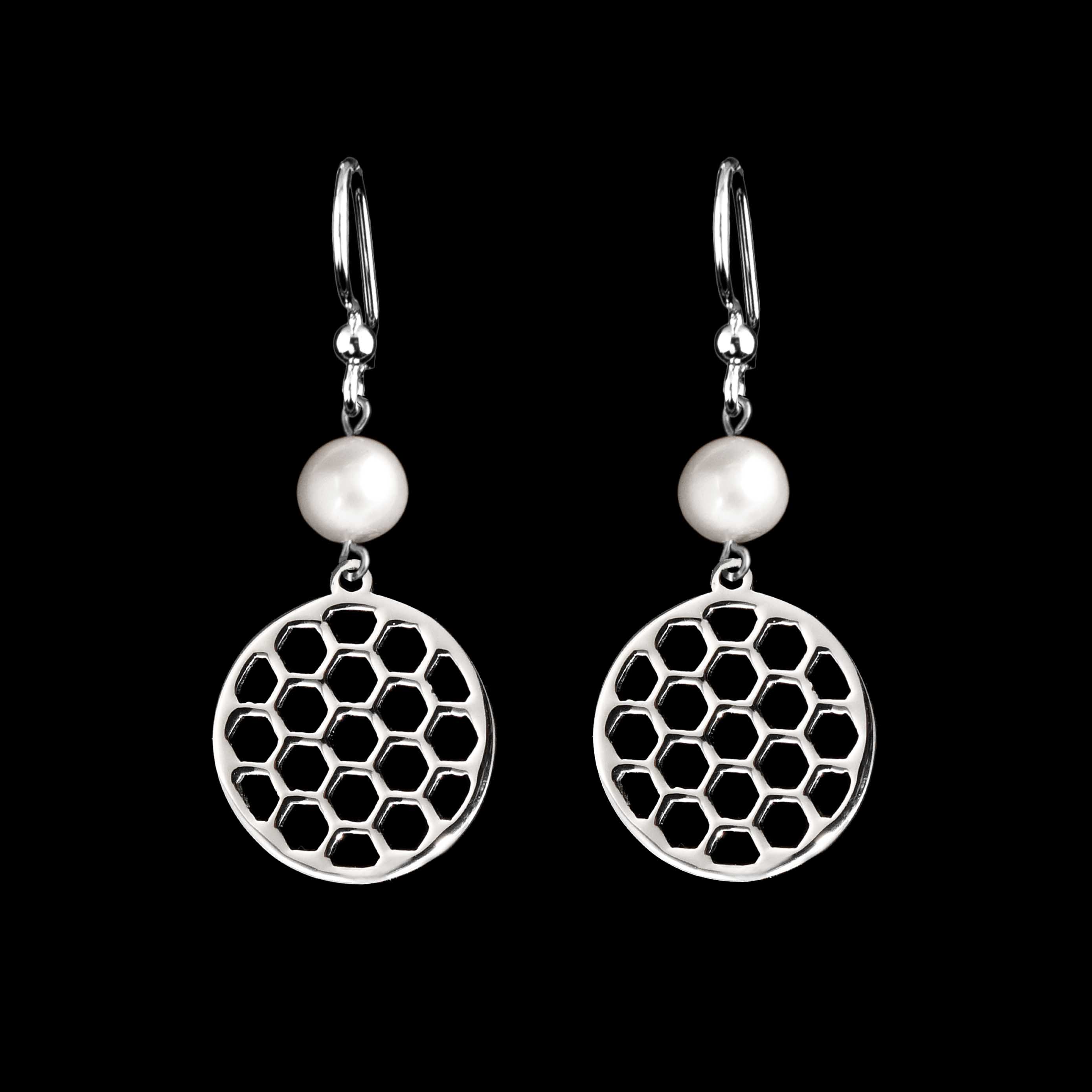 Náušnice golf 3 s perlou