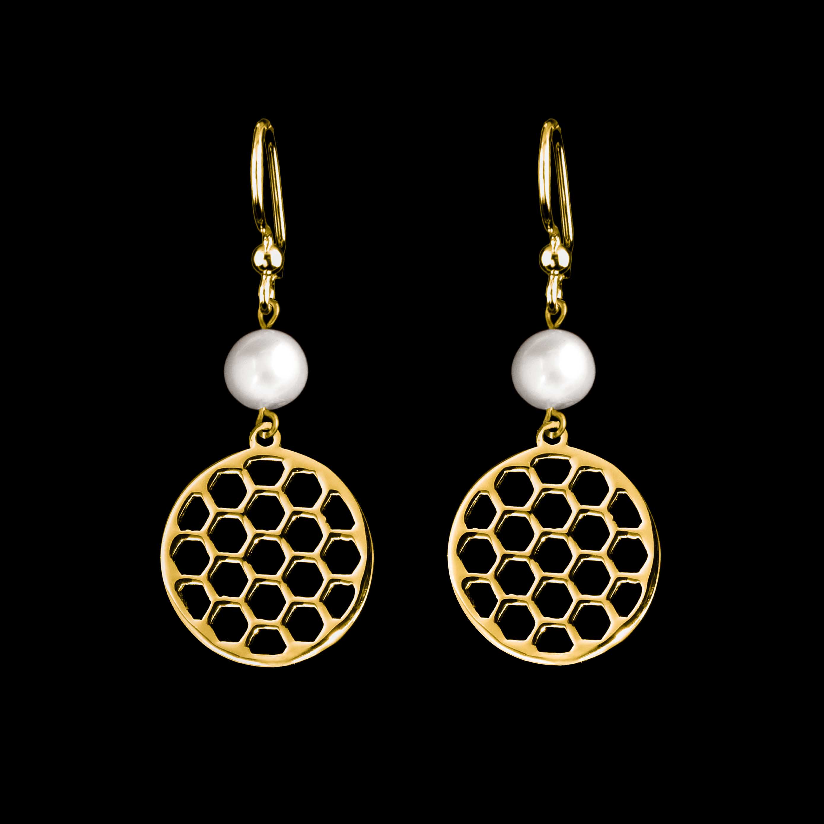 Náušnice golf 3 s perlou