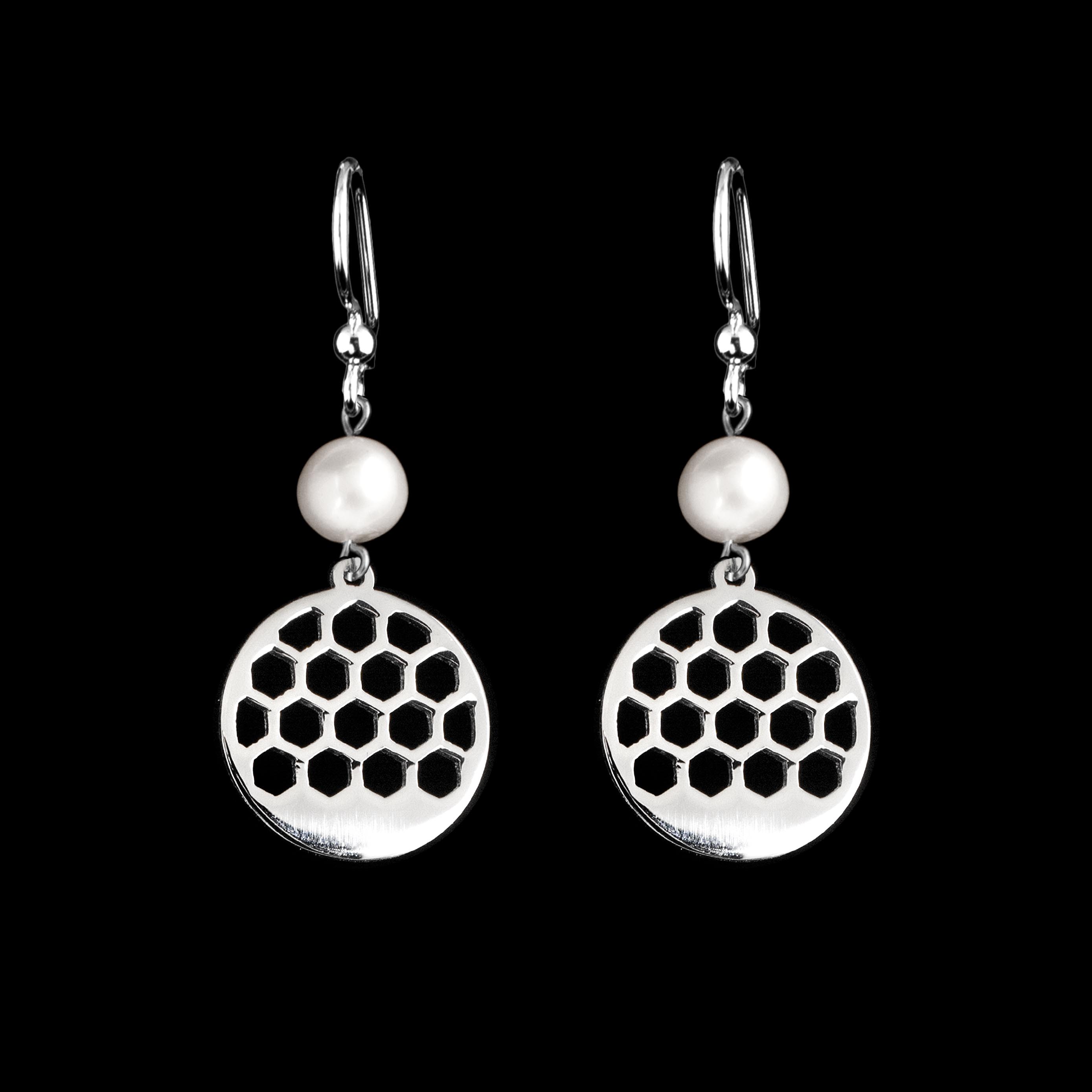 Náušnice golf 8 s perlou