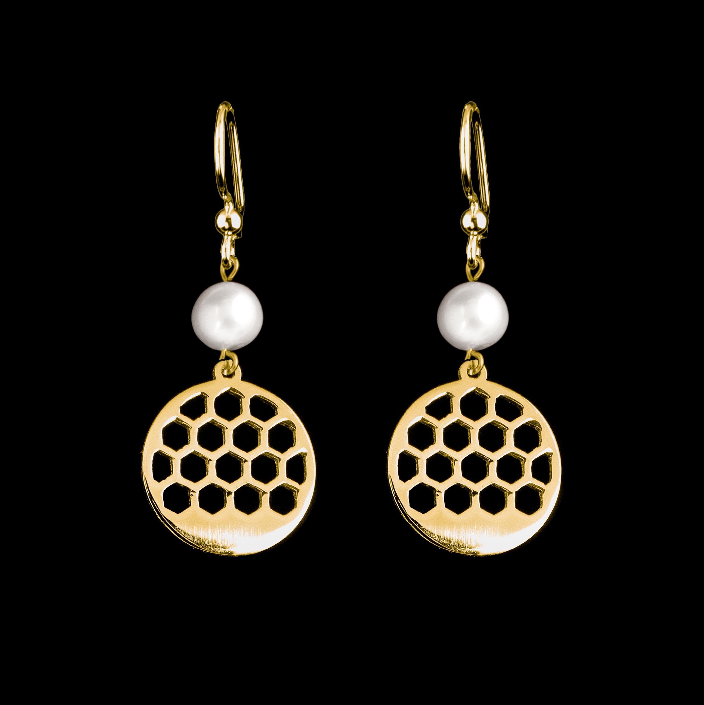 Náušnice golf 8 s perlou