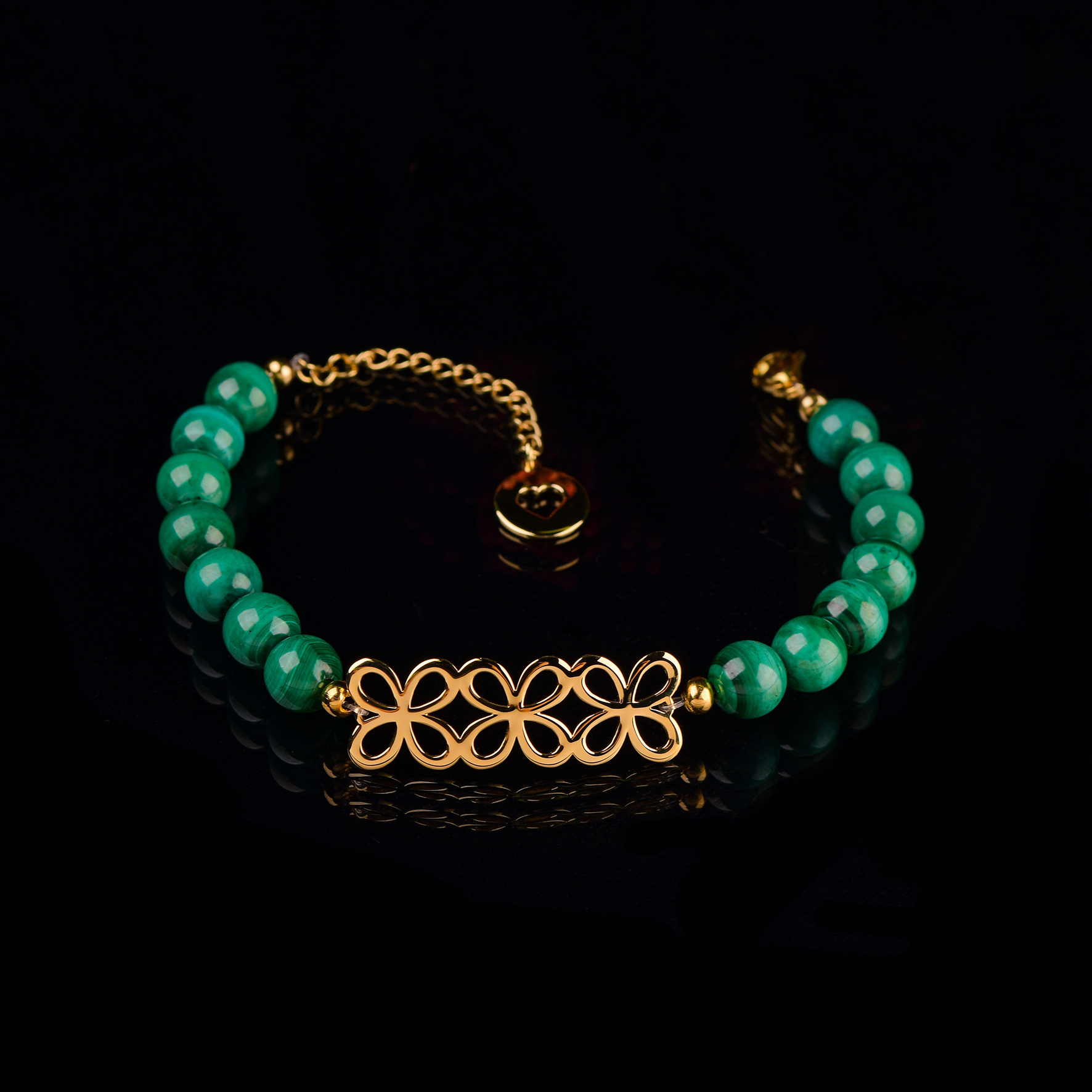 Náramok nekonečno 2 - malachit