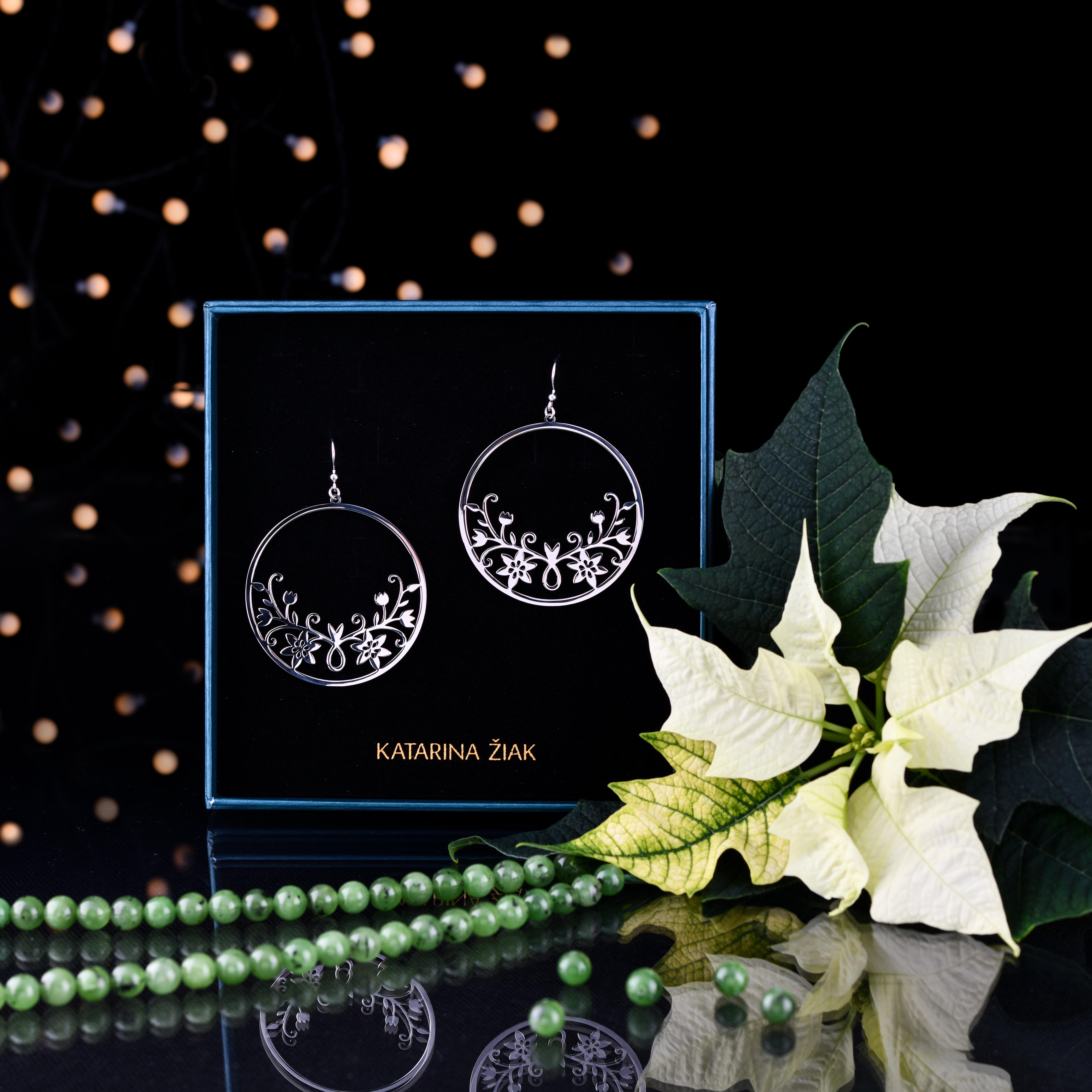 Náušnice klematis 1 - kruh