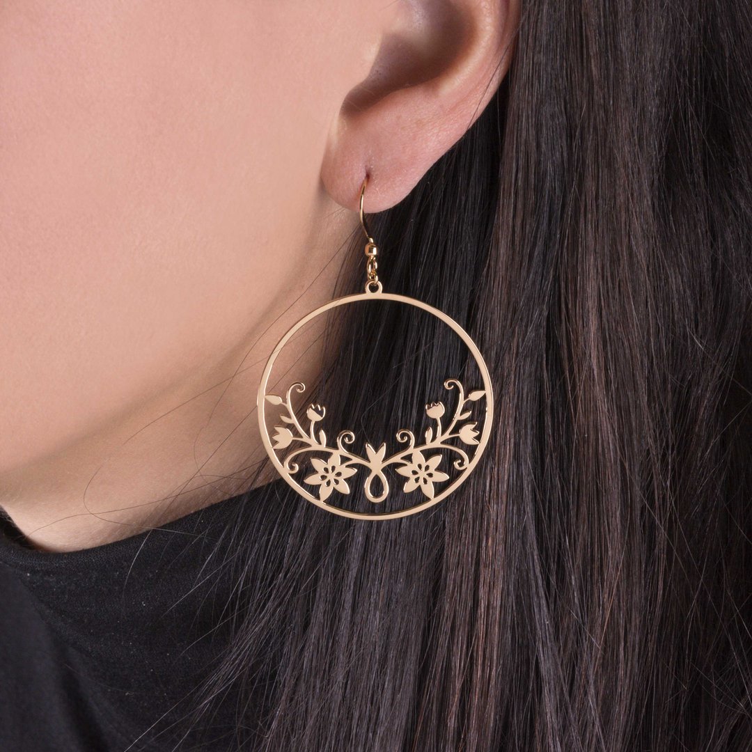 Náušnice klematis 1 - kruh