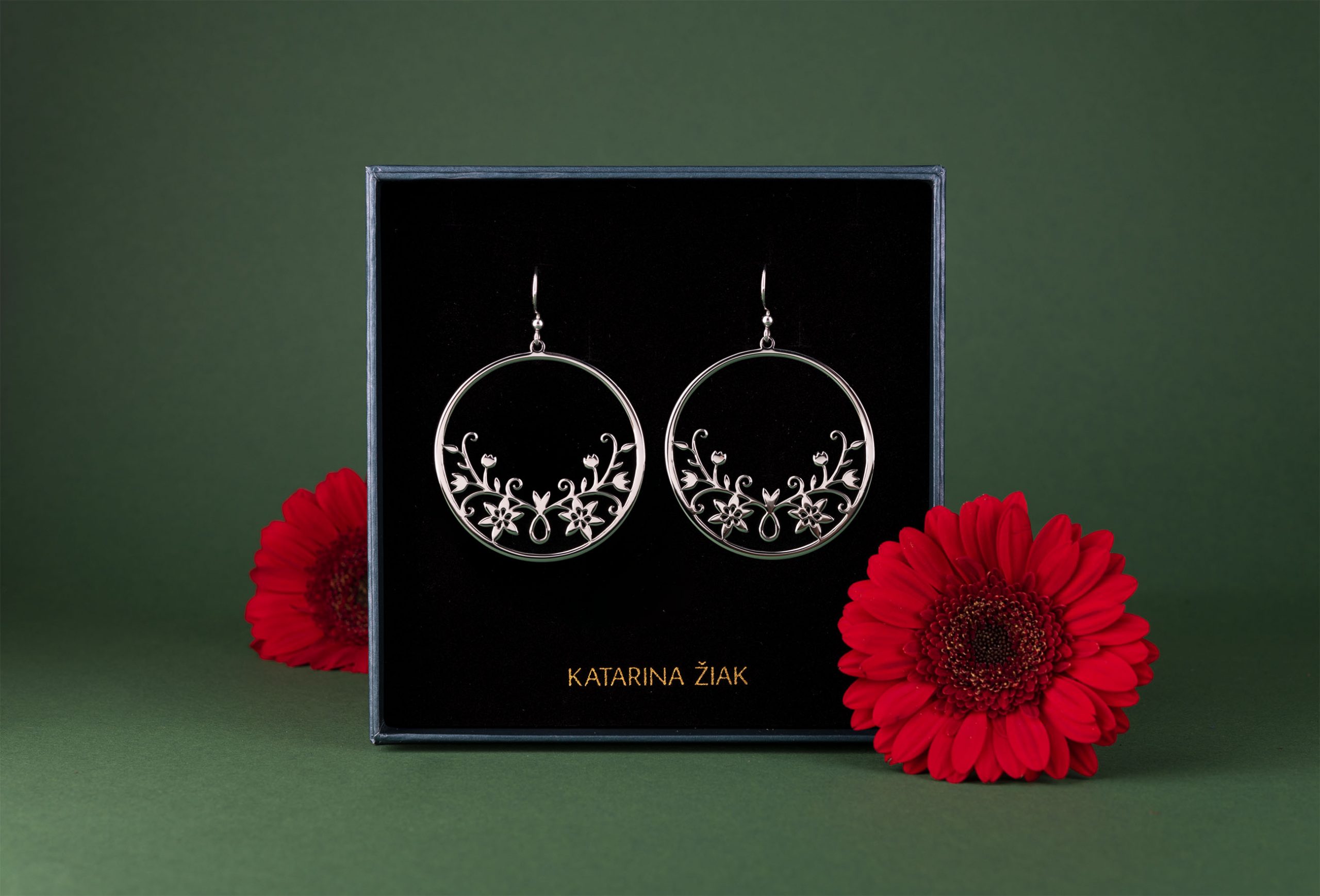 Náušnice klematis 1 - kruh