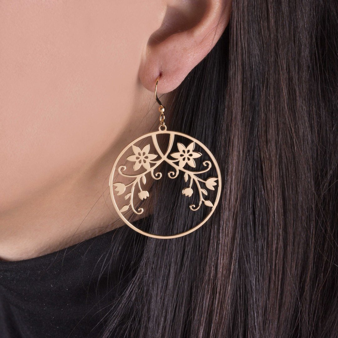 Náušnice klematis 2 - kruh