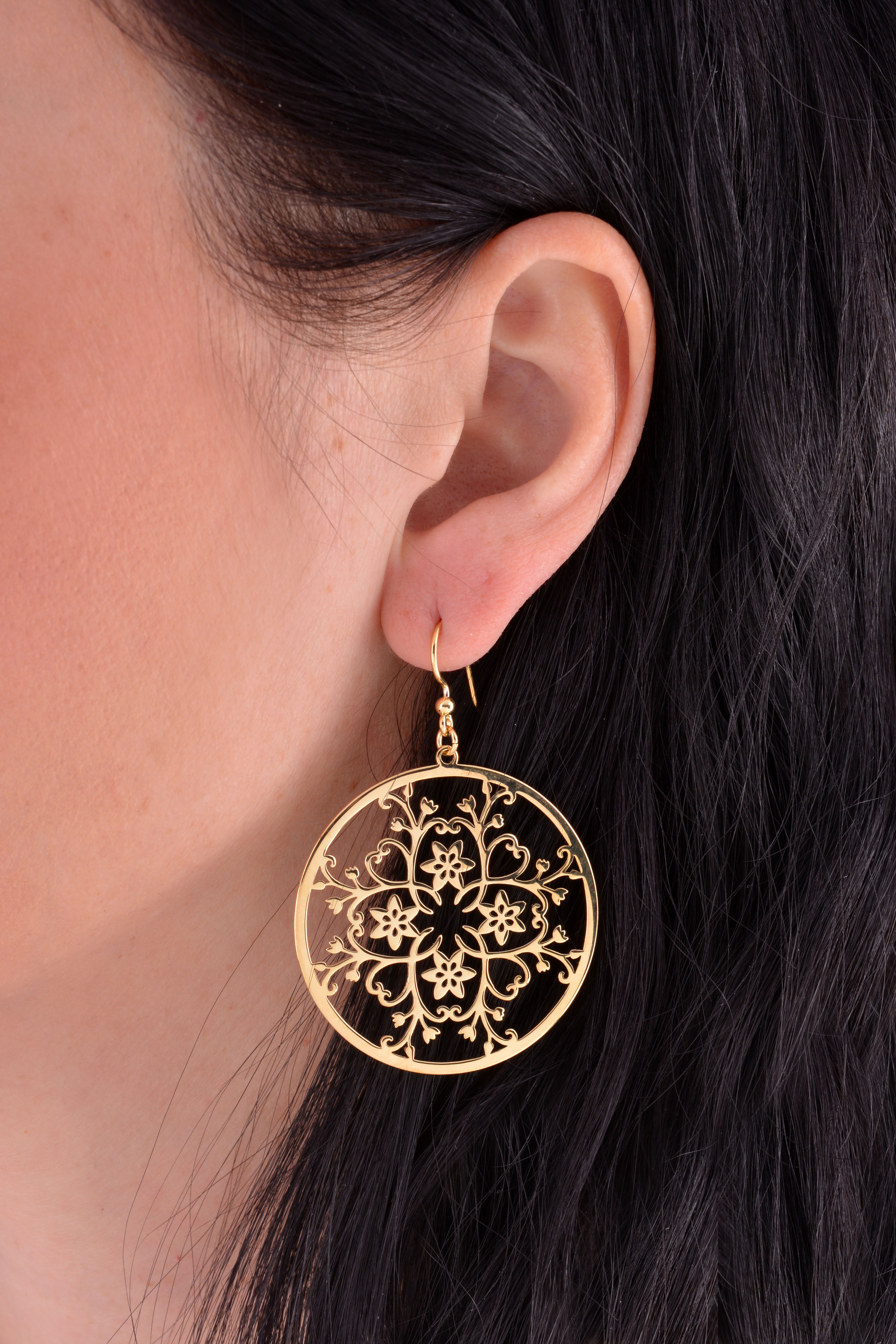 Náušnice klematis 4 - kruh