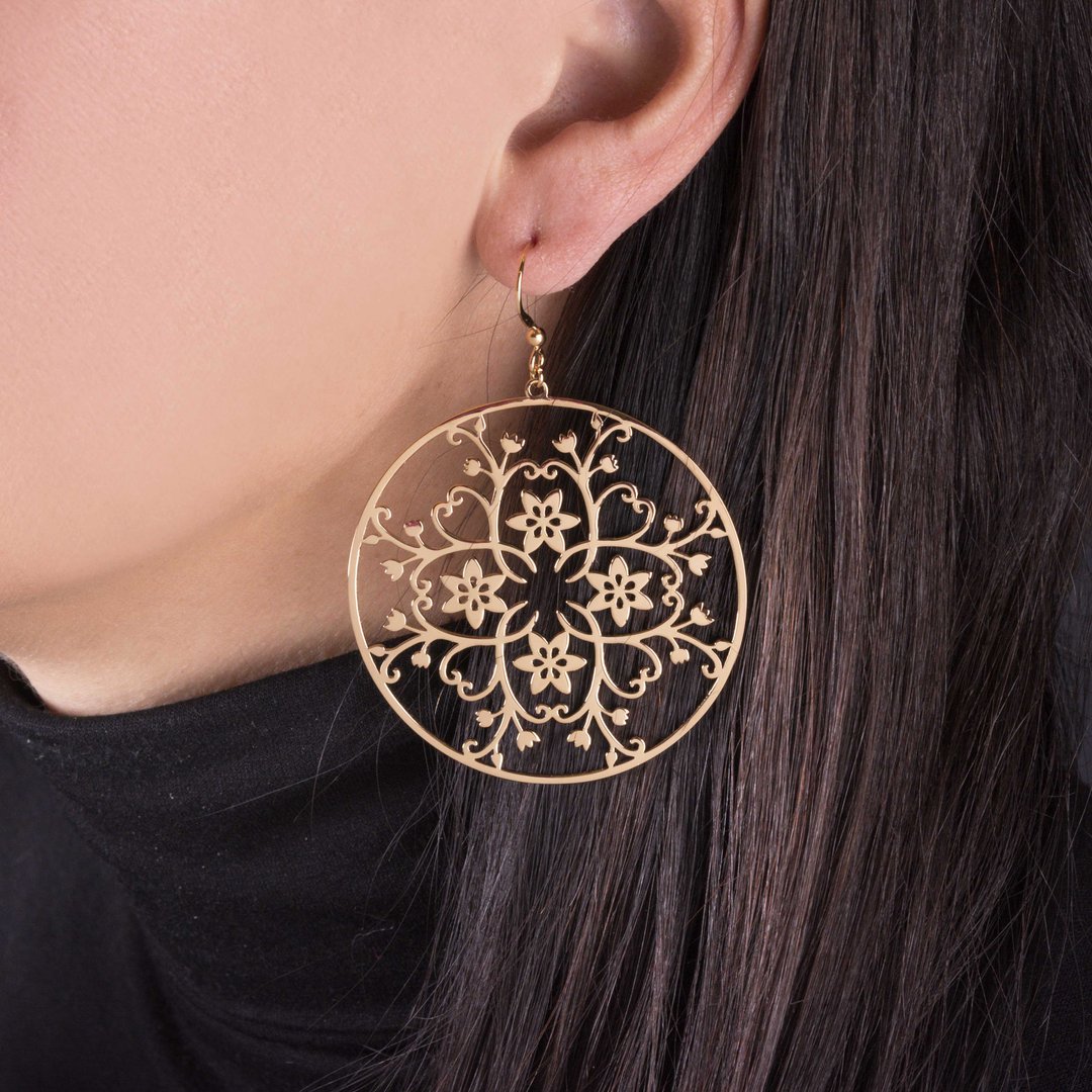 Náušnice klematis 4 - kruh