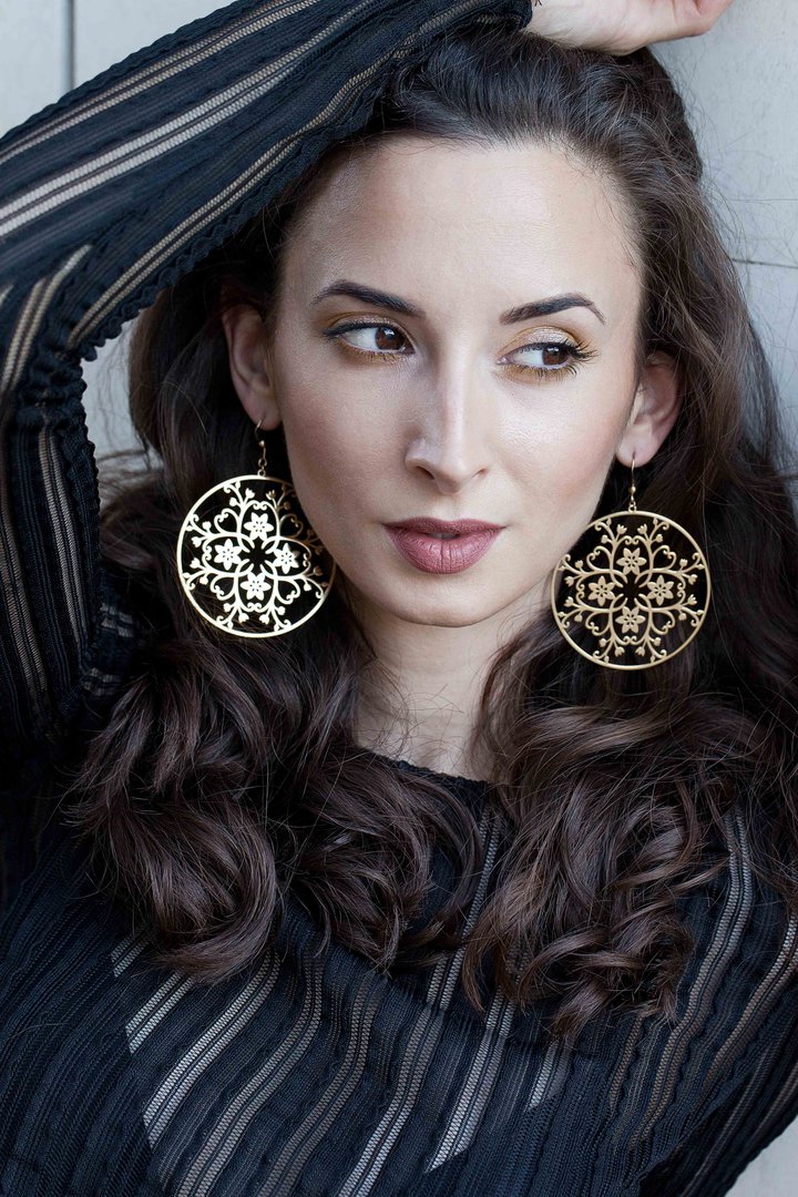 Náušnice klematis 4 - kruh