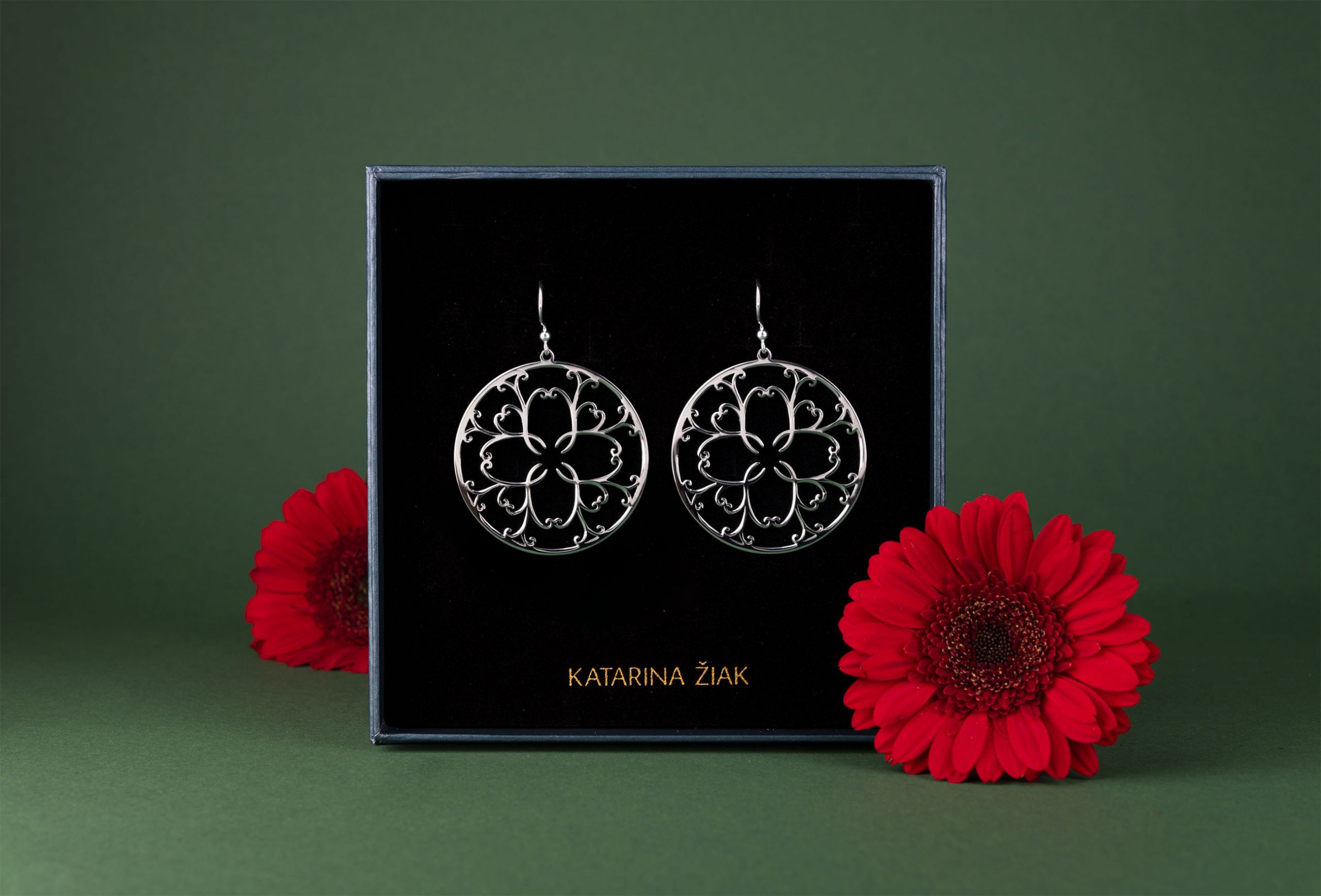 Náušnice klematis 5 - kruh