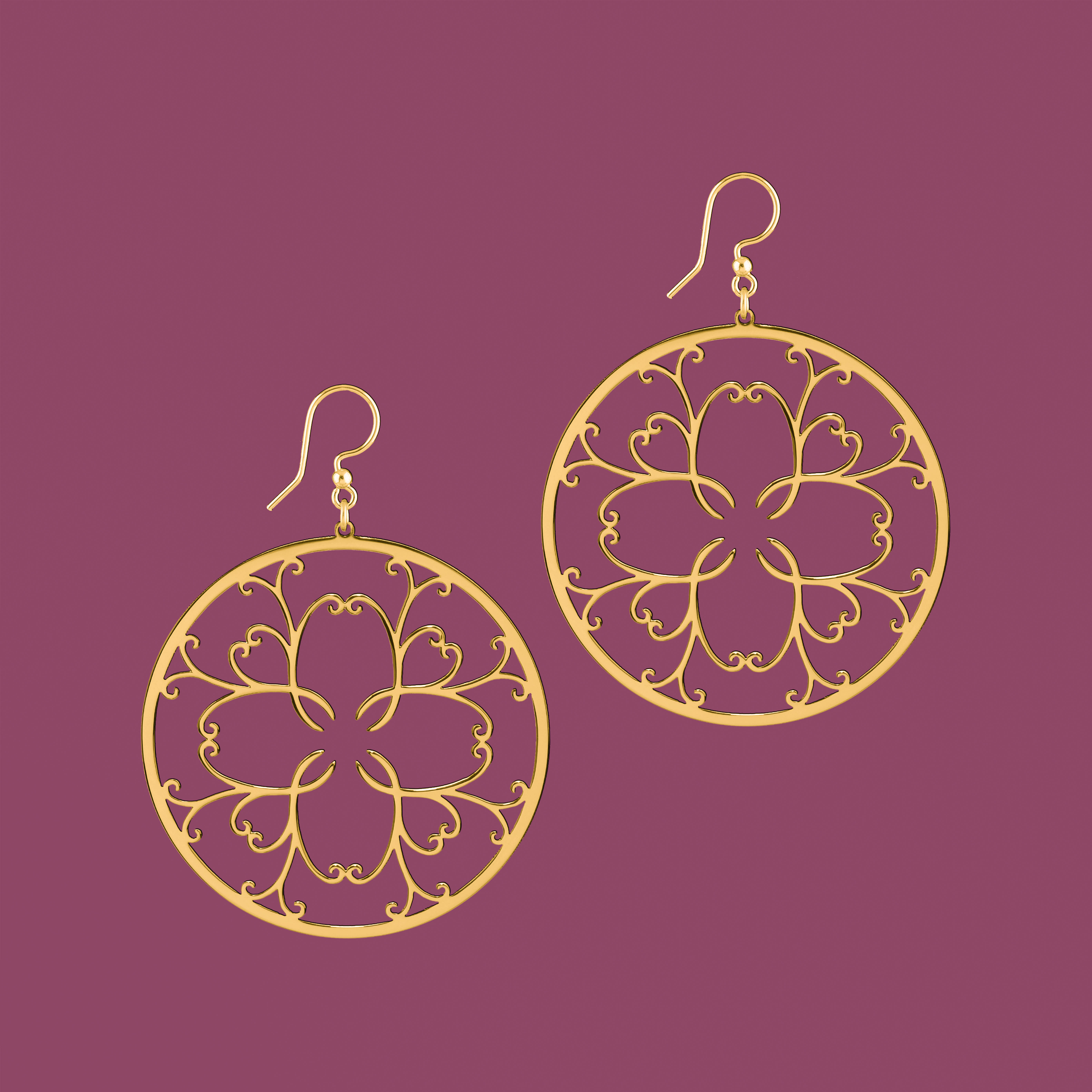 Náušnice klematis 5 - kruh