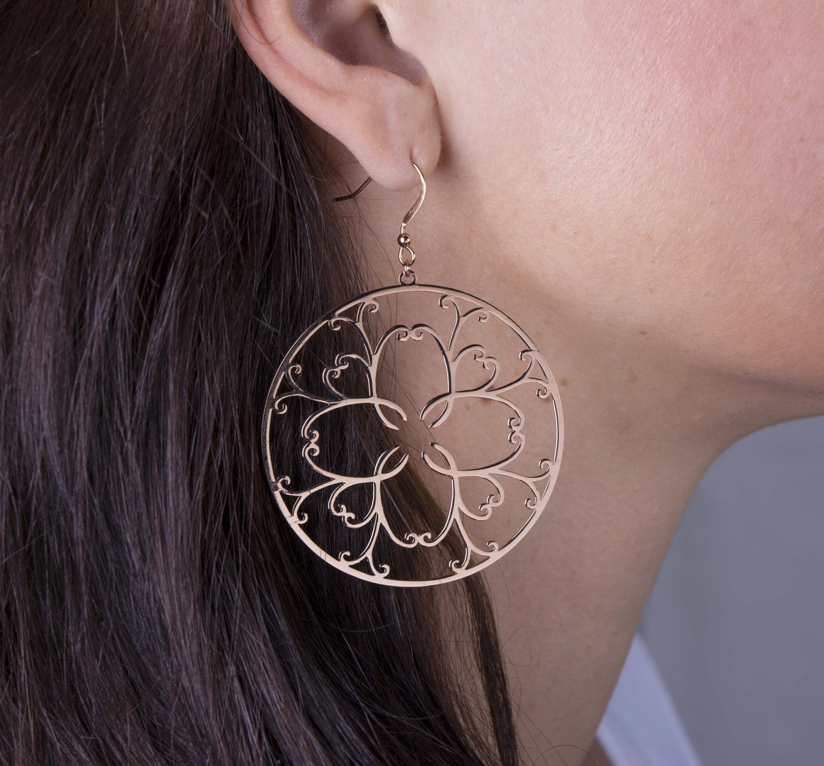 Náušnice klematis 5 - kruh