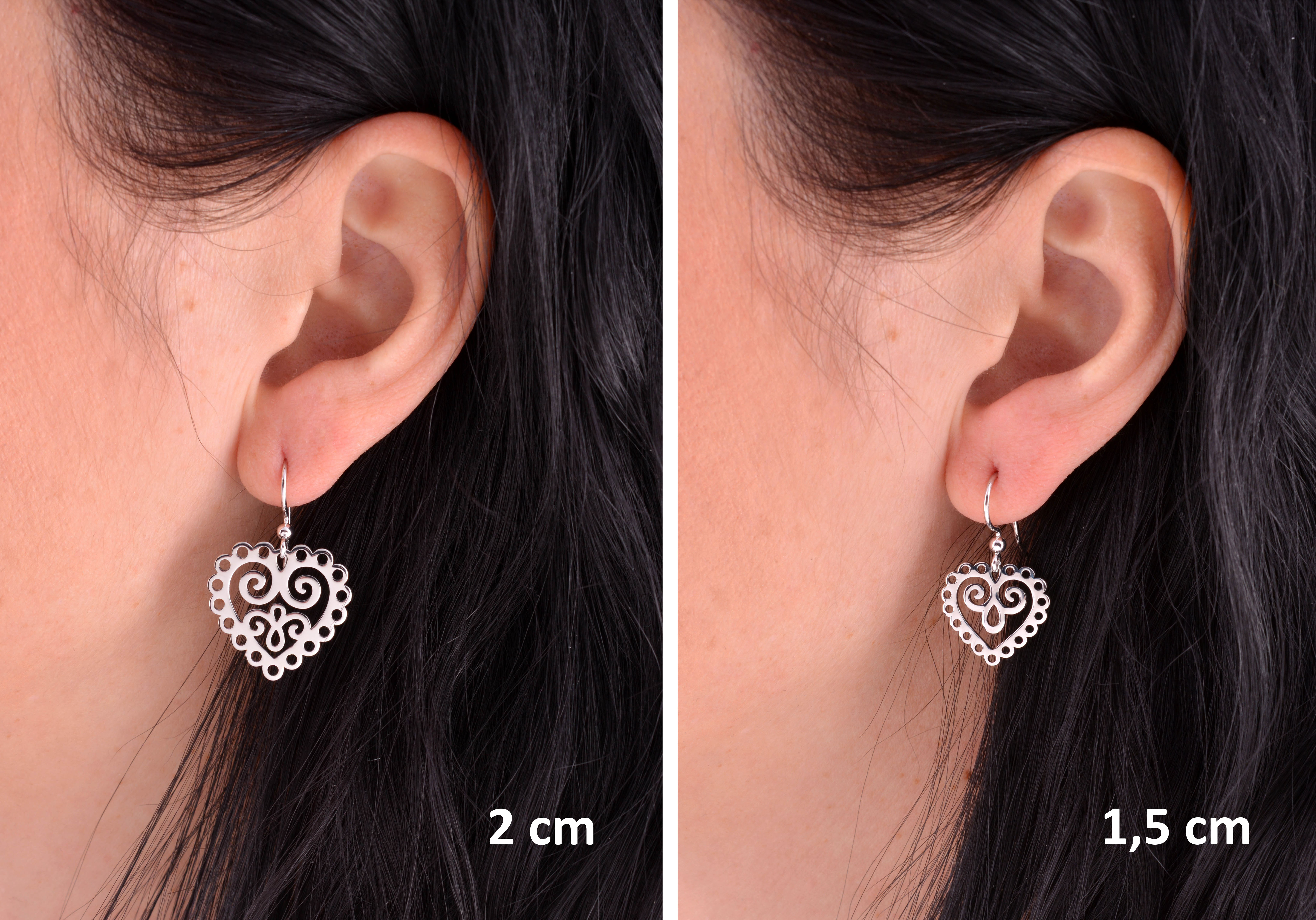 Náušnice srdce ornament 1