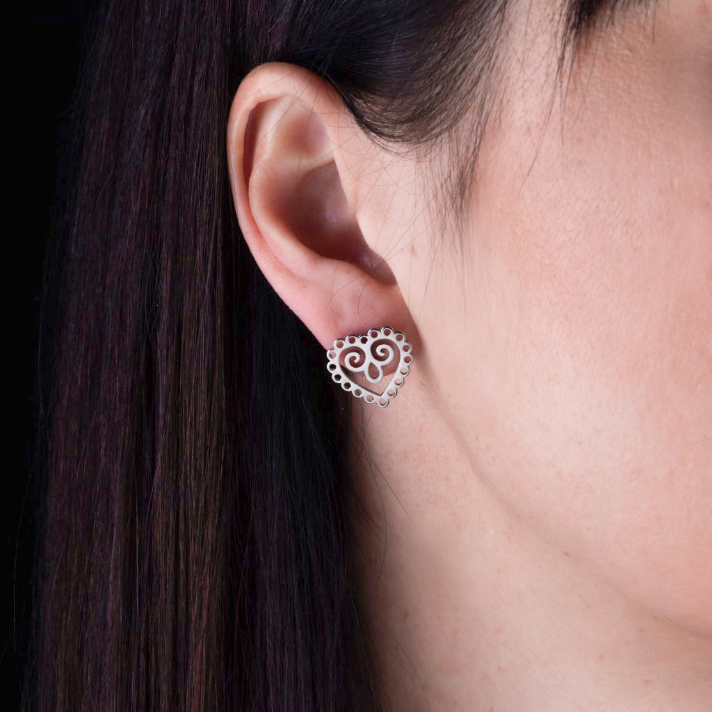 Napichovacie náušnice srdce mini 1