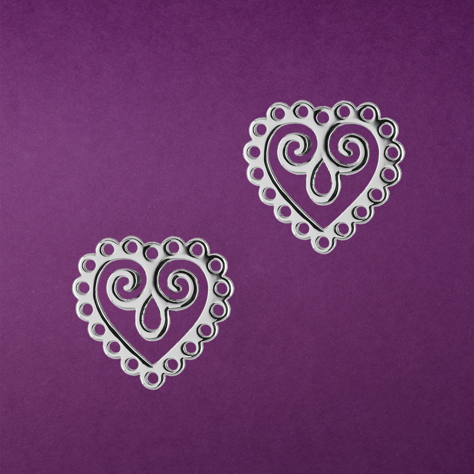 Napichovacie náušnice srdce mini 1