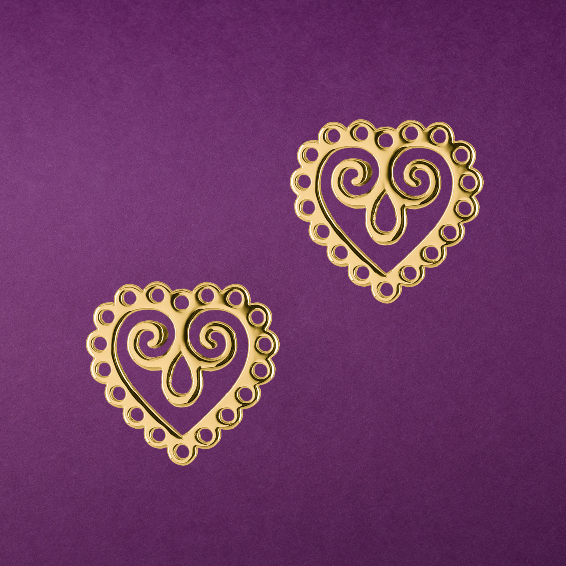 Napichovacie náušnice srdce mini 1