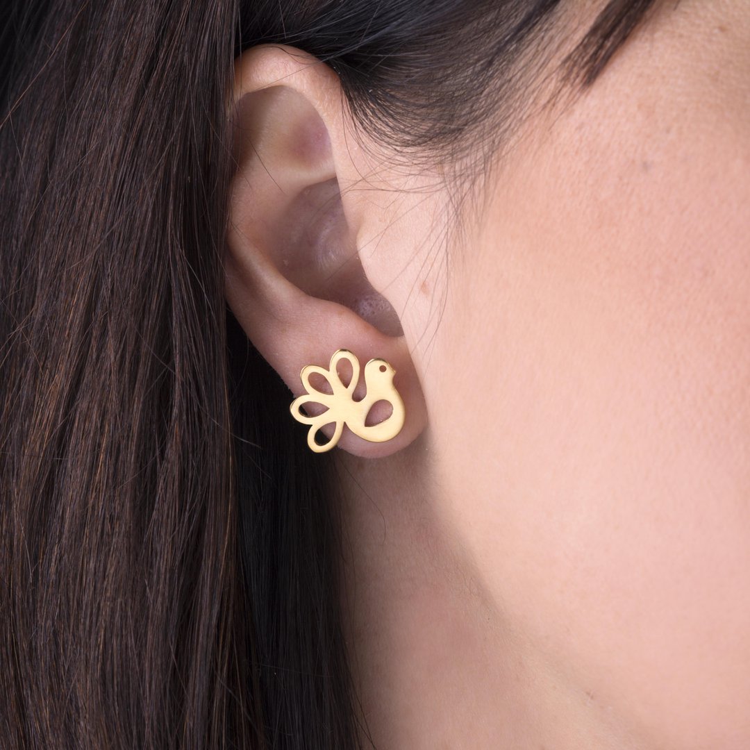 Napichovacie náušnice holubice