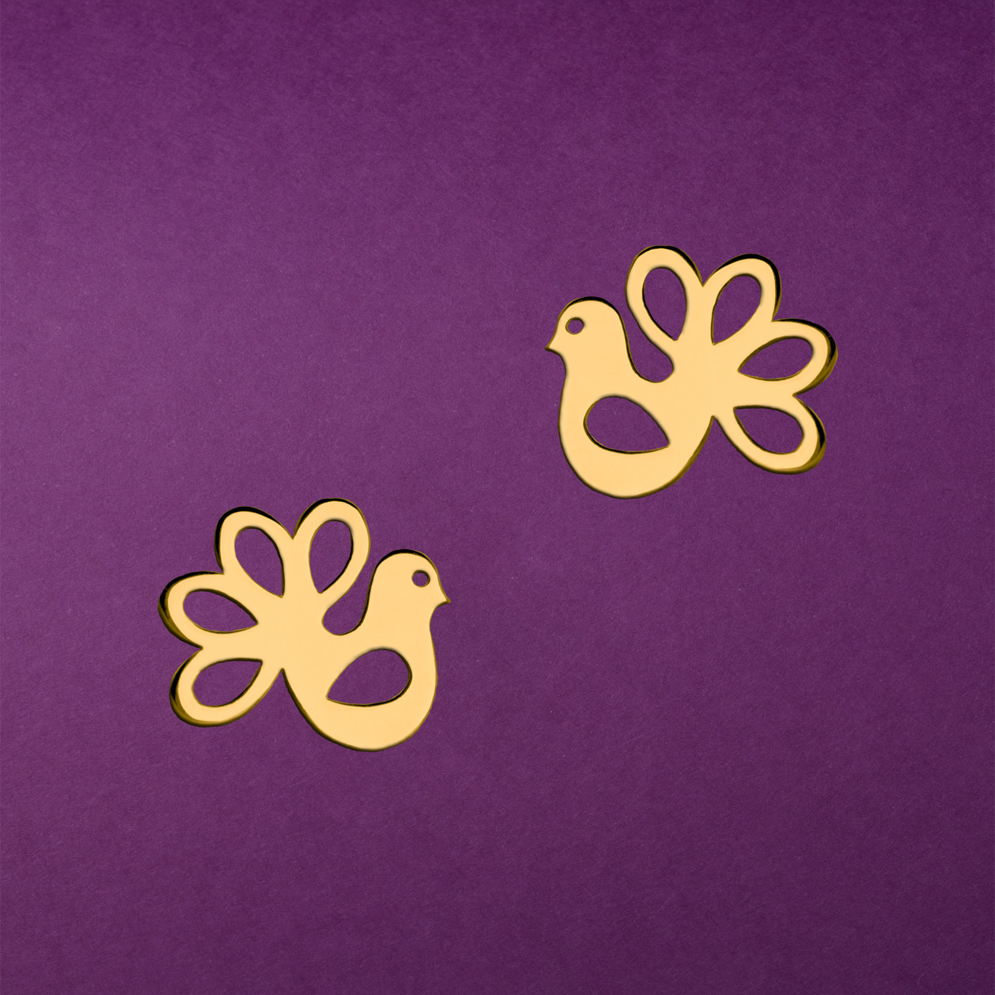 Napichovacie náušnice holubice