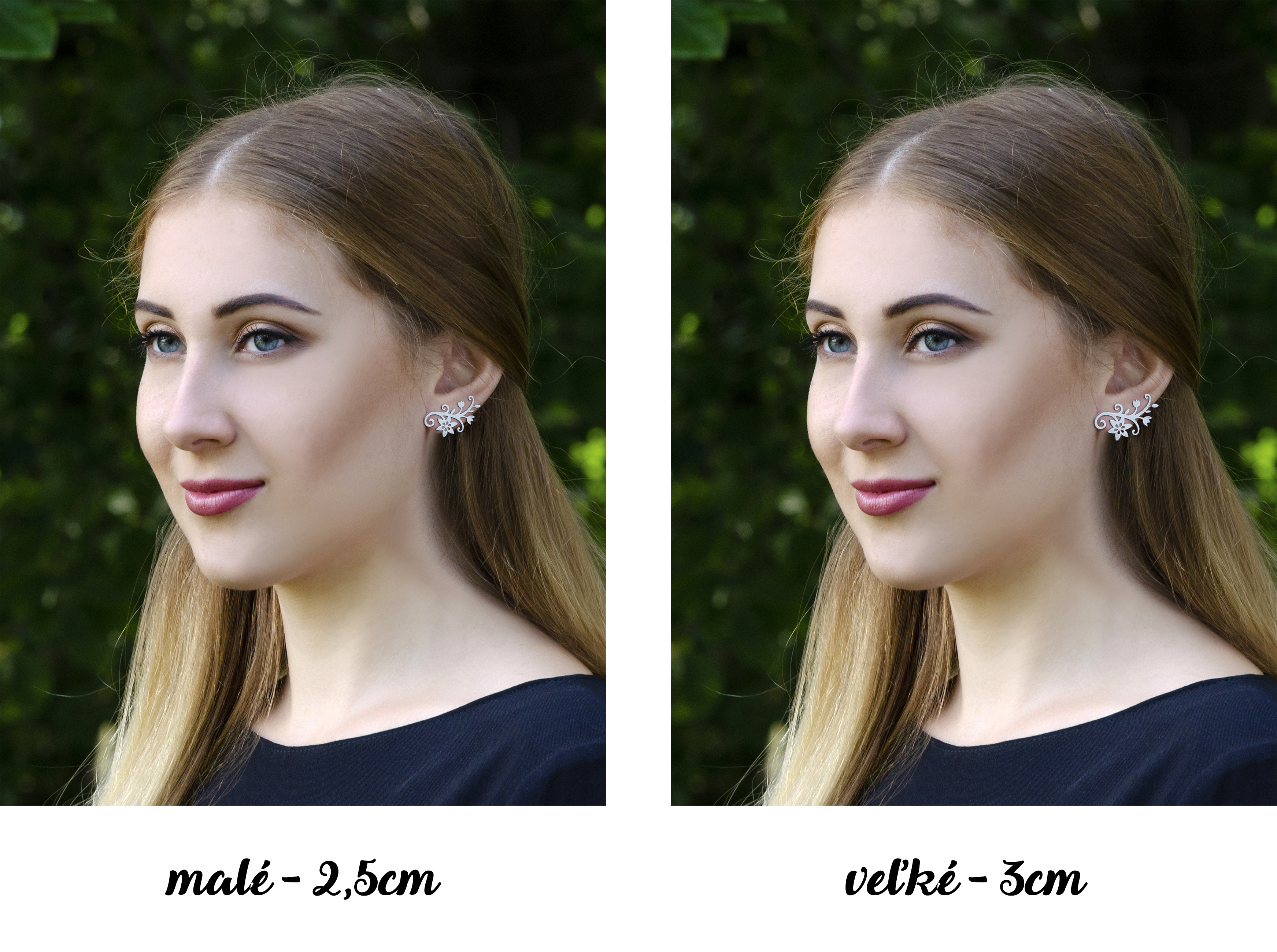 Napichovacie náušnice klematis 2