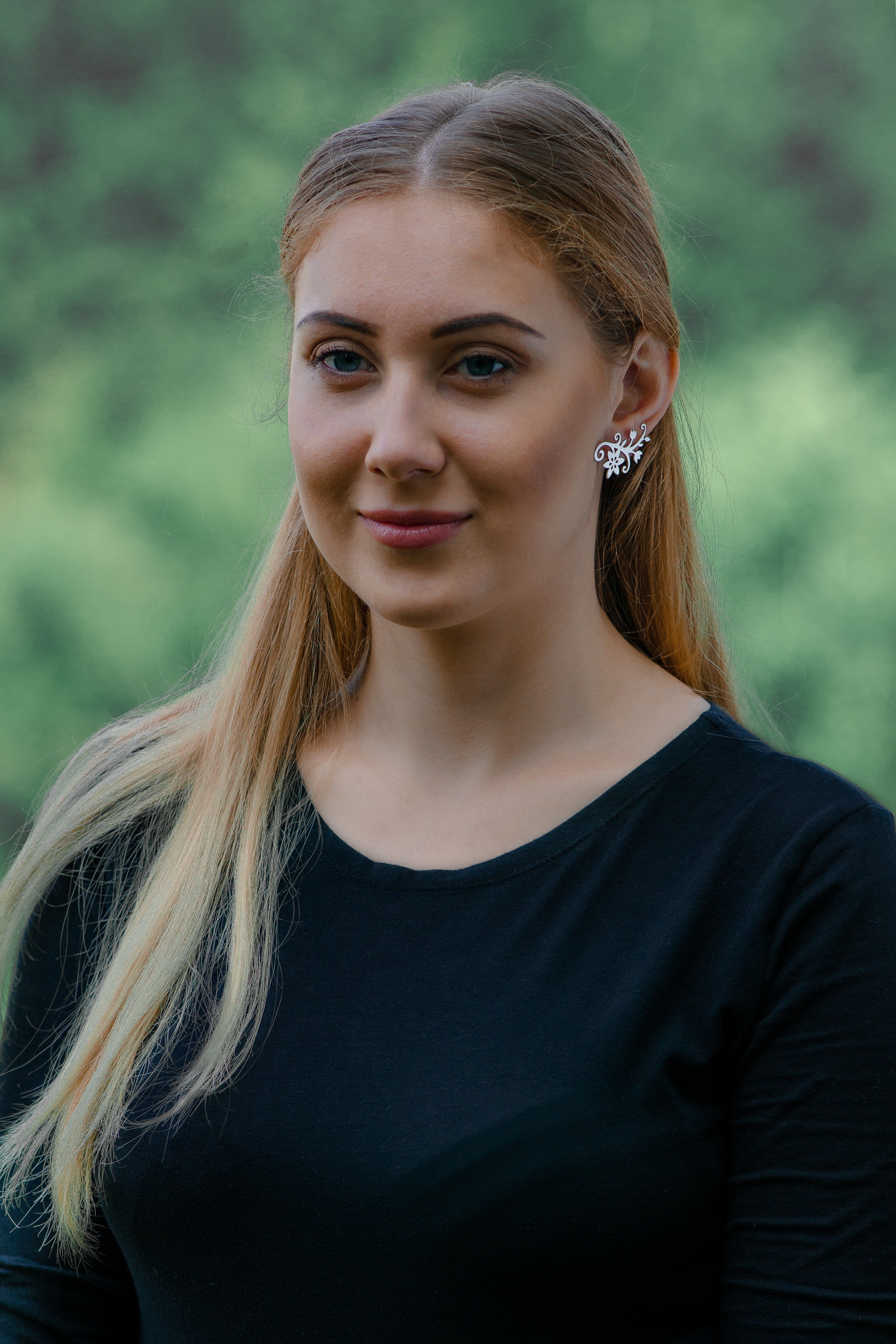 Napichovacie náušnice klematis 2