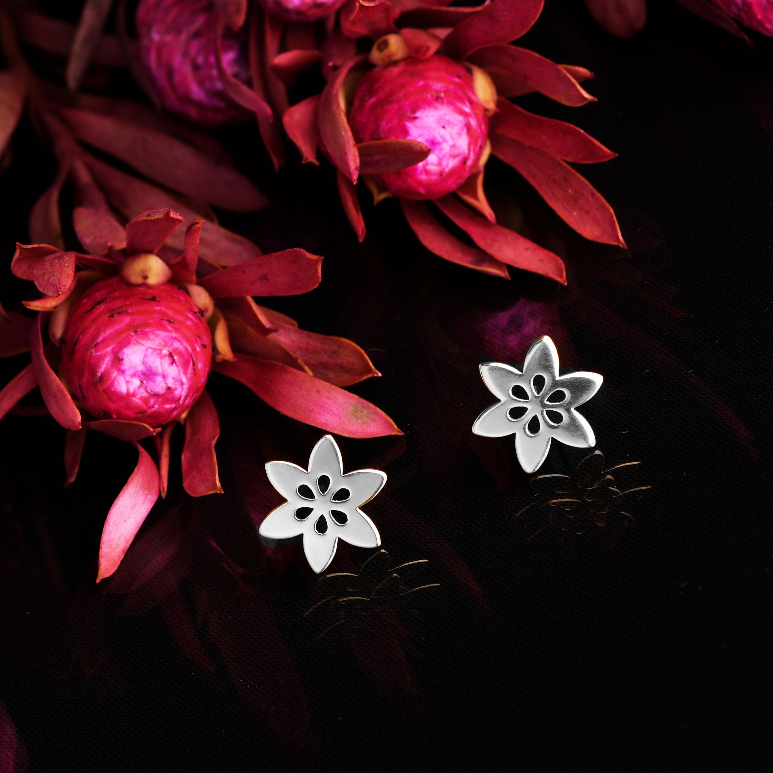 Napichovacie náušnice klematis 1